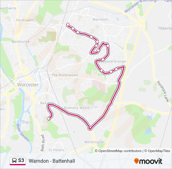 S3 bus Line Map