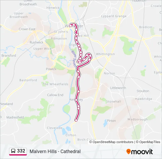 332 Bus Line Map