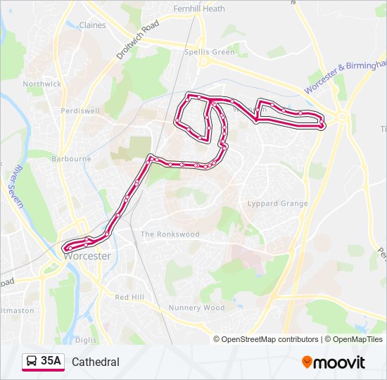 35A bus Line Map