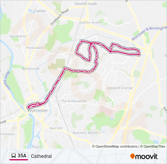 35A Bus Line Map