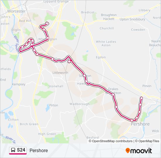 S24 bus Line Map