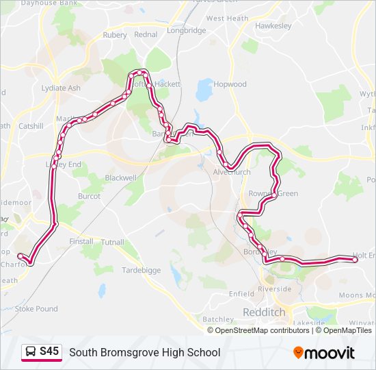 S45 Bus Line Map