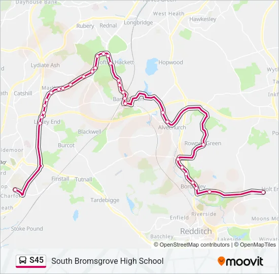 S45 Bus Line Map