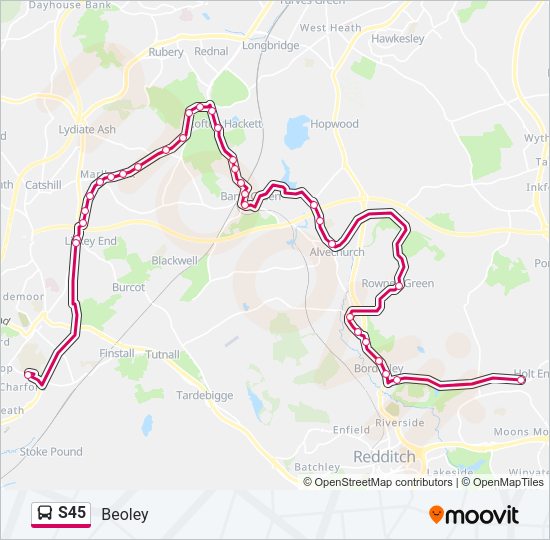 S45 Bus Line Map