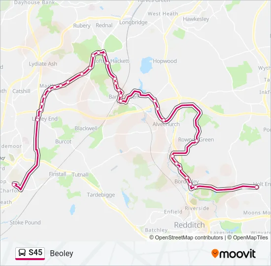 S45 Bus Line Map