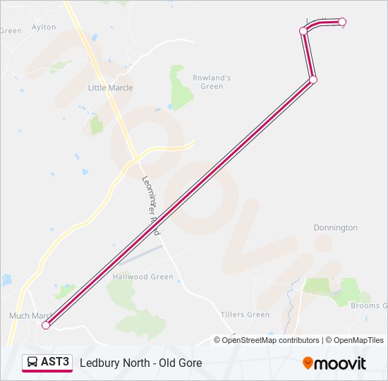 AST3 bus Line Map