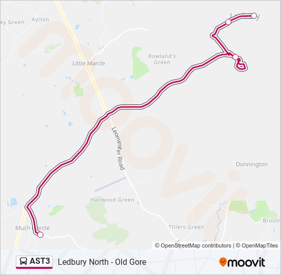 AST3 bus Line Map