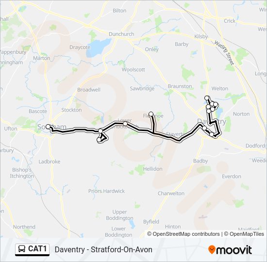 CAT1 Bus Line Map