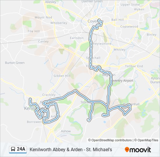 24A bus Line Map