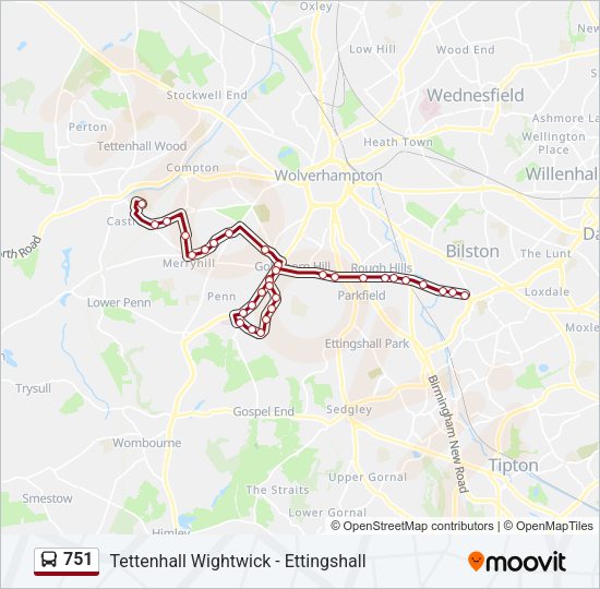 751 Bus Line Map
