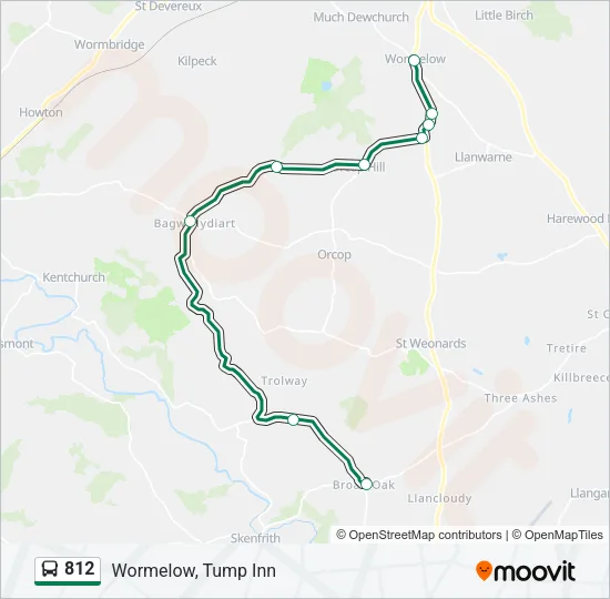 812 Bus Line Map