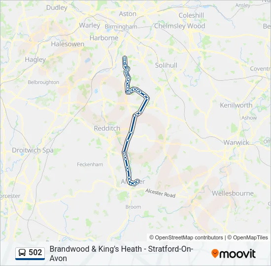 502 Bus Line Map