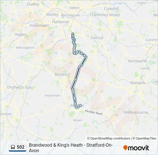 502 Bus Line Map
