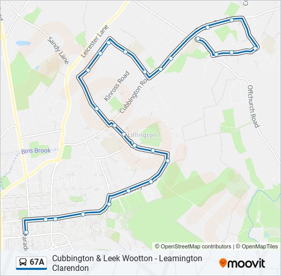 67 Bus Table 67a Route: Schedules, Stops & Maps - Leamington Spa (Updated)