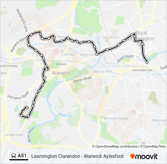 AS1 Bus Line Map