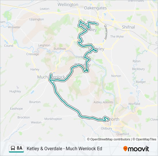 8A Bus Line Map