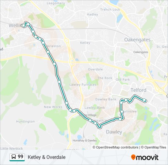99 Bus Line Map