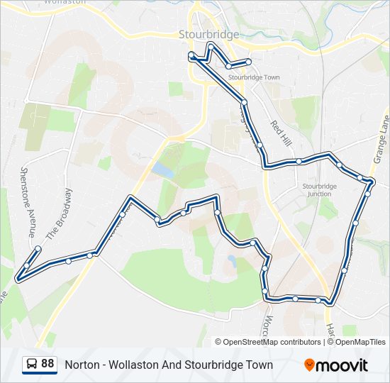 88 Bus Line Map