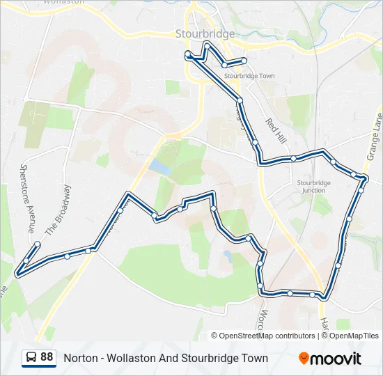 88 Bus Line Map