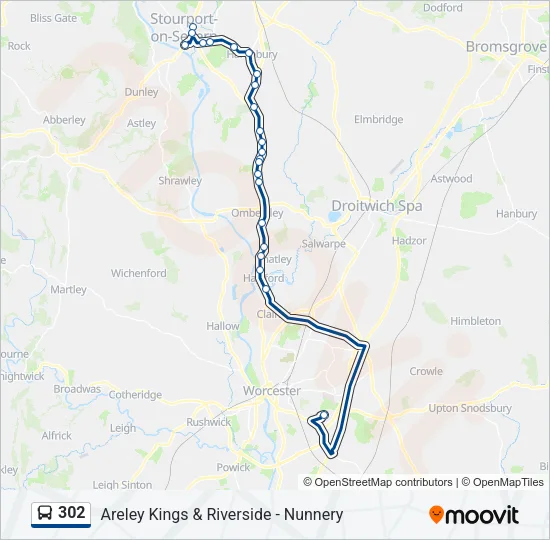 302 Bus Line Map