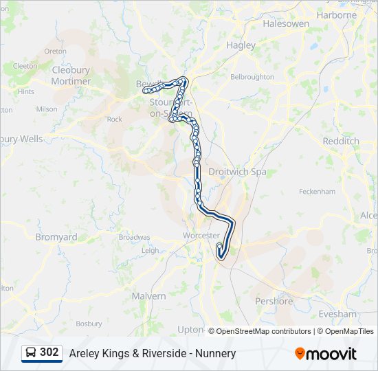302 Bus Line Map