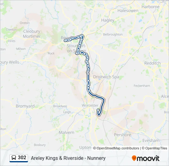 302 Bus Line Map