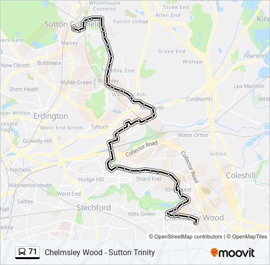 travel west midlands 71 bus route