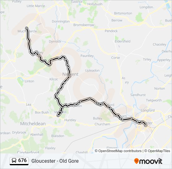 676 bus Line Map