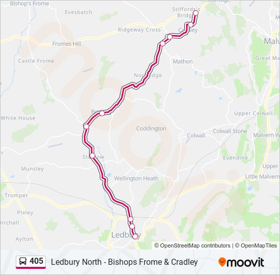 405 bus Line Map