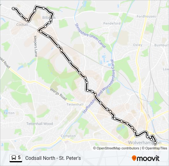 5 bus Line Map