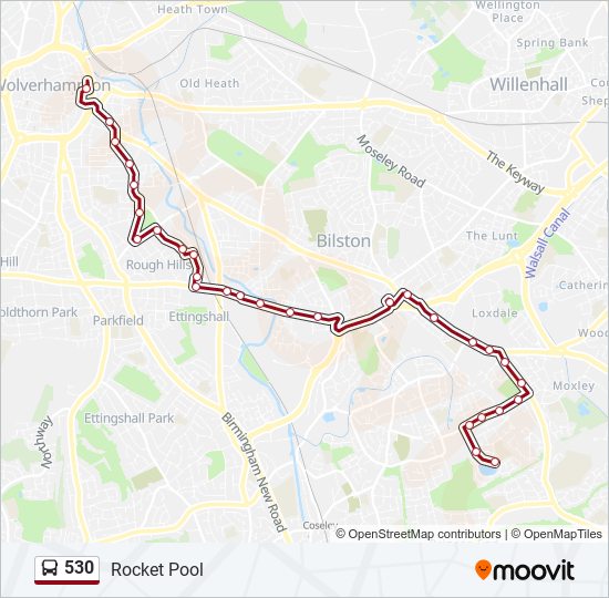 530 bus Line Map