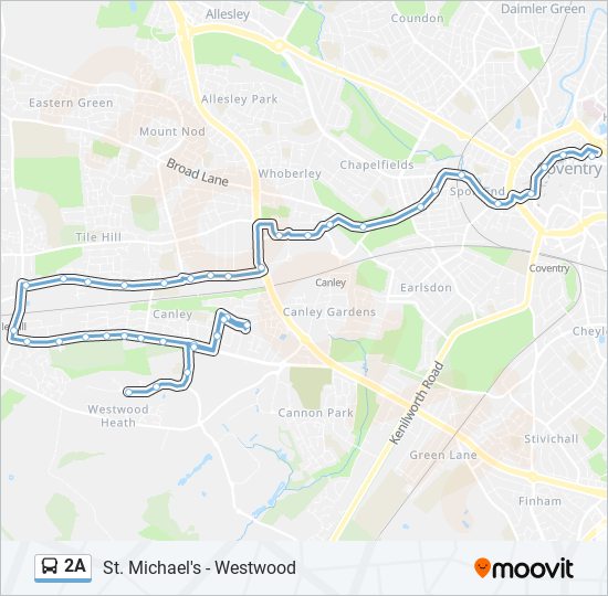 2A bus Line Map