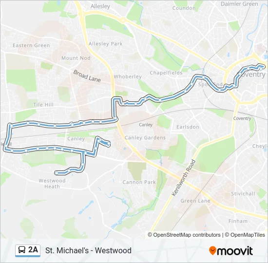 2A Bus Line Map
