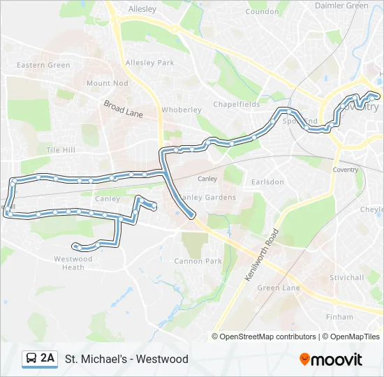 2A Bus Line Map
