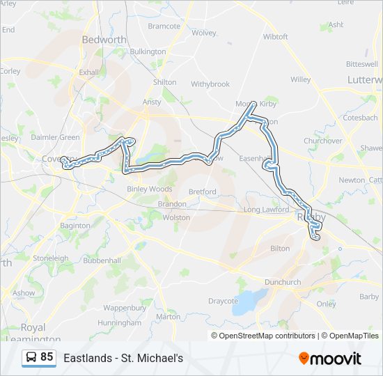 85 bus Line Map