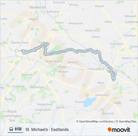 85B Bus Line Map