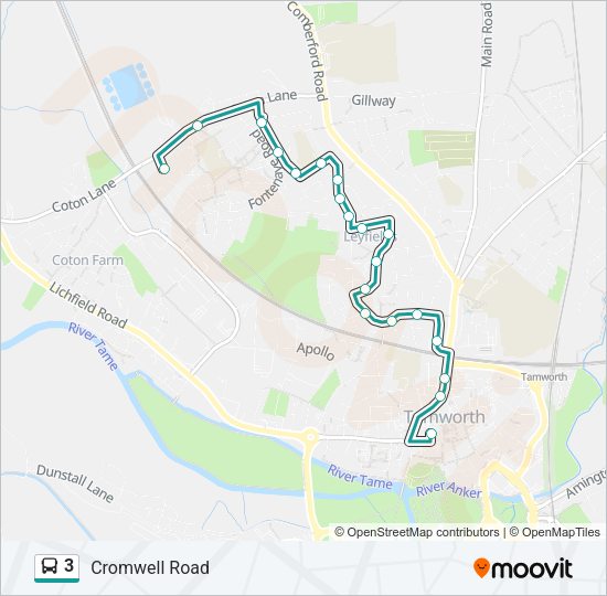 3 Bus Line Map