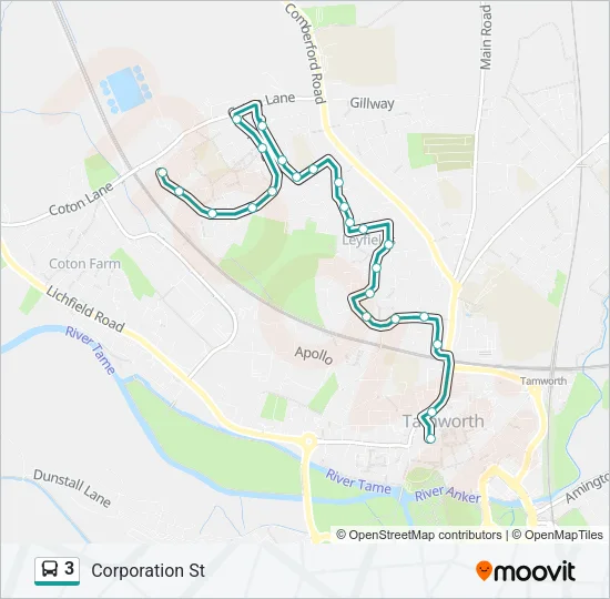 3 Bus Line Map