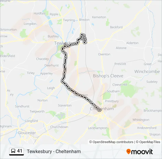 41 Bus Line Map