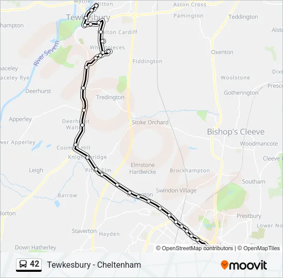 42 Bus Line Map