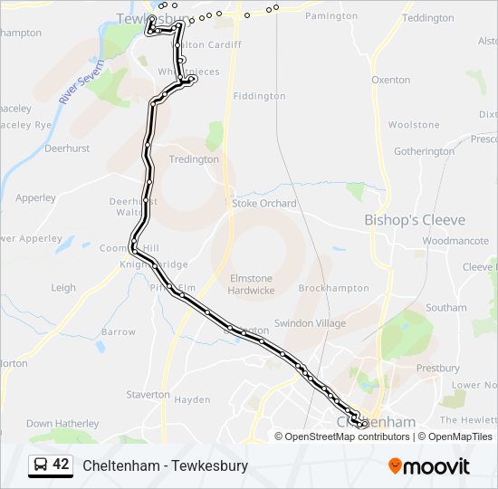 42 Bus Line Map