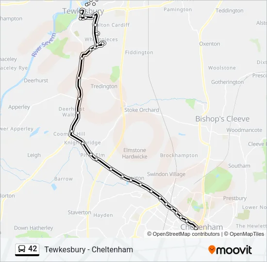 42 Bus Line Map