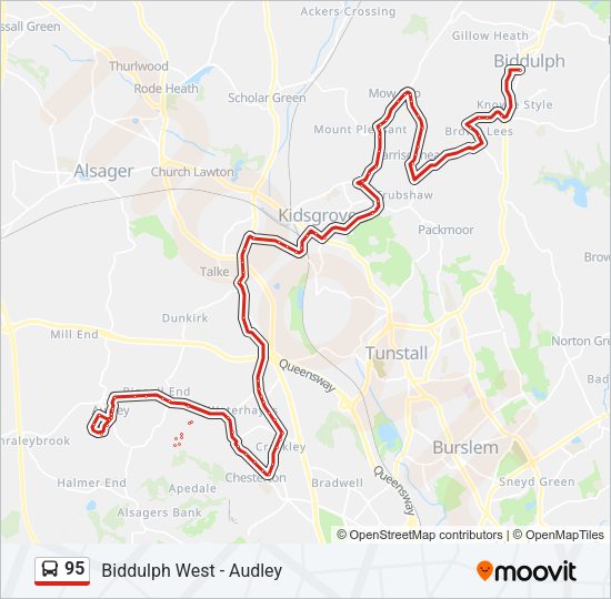 95 Bus Line Map