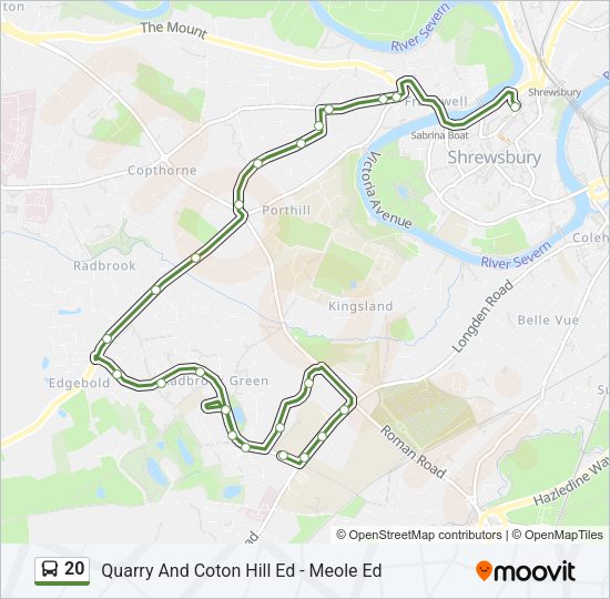 20 Bus Line Map