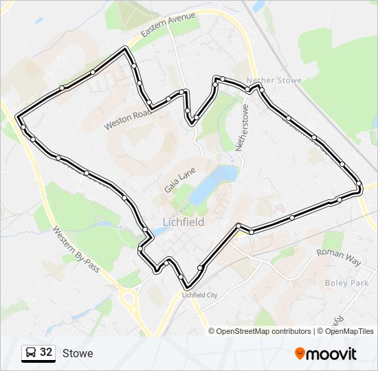 32 Bus Line Map