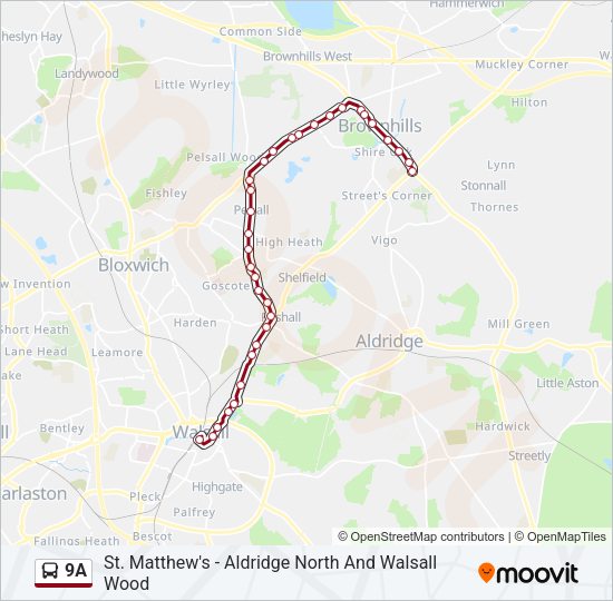 9A Bus Line Map
