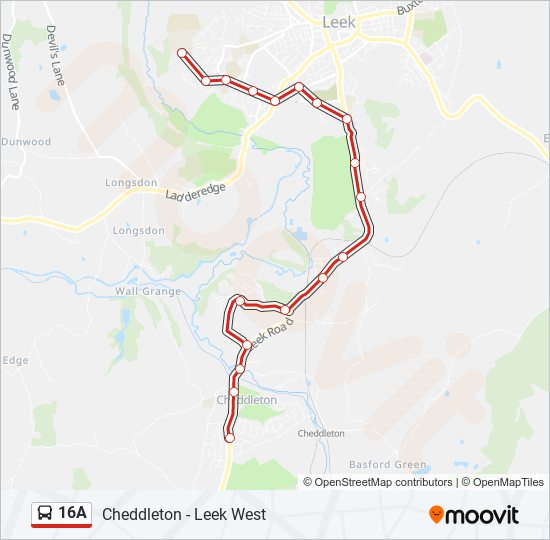 16A bus Line Map