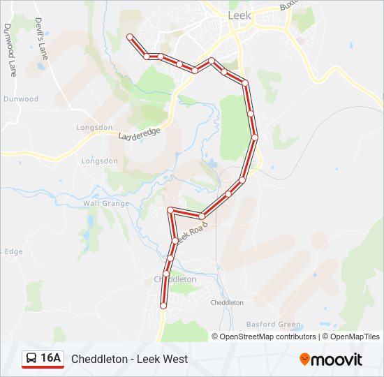 16A Bus Line Map