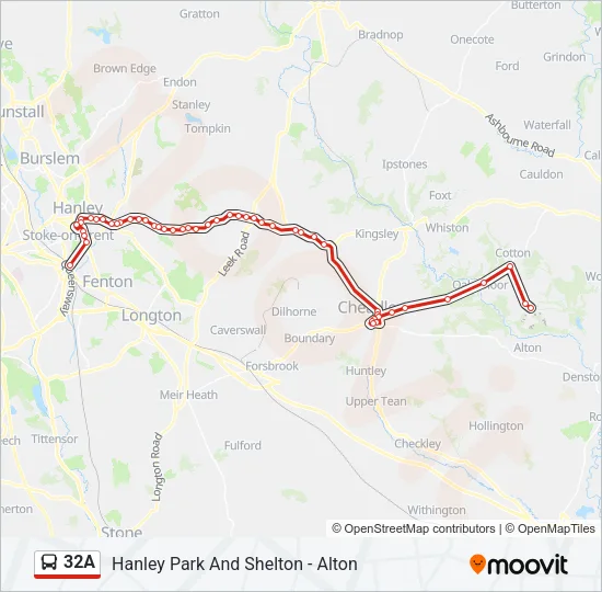 32A Bus Line Map