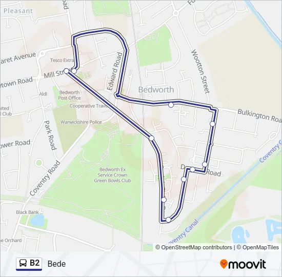 B2 Bus Line Map